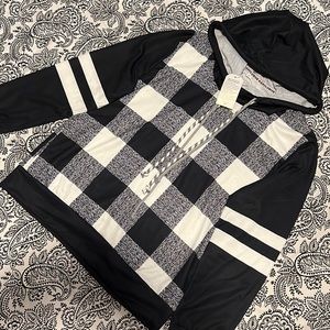 Black and White Hoodie by ❤️Exclusive Made with Love